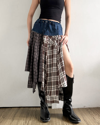 Flannel Maxi Skirt 061