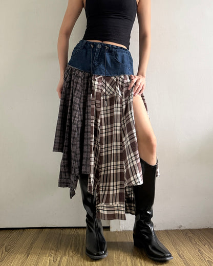 Flannel Maxi Skirt 061