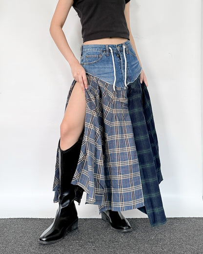 Flannel Maxi Skirt 089