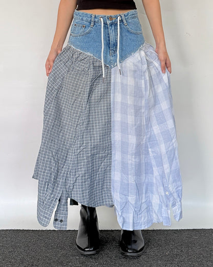 Flannel Maxi Skirt 088