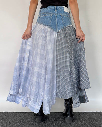 Flannel Maxi Skirt 088