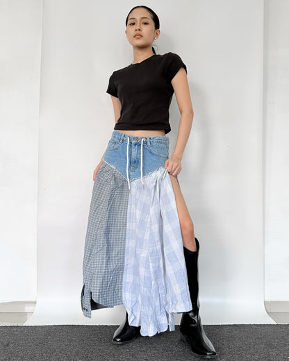 Flannel Maxi Skirt 088