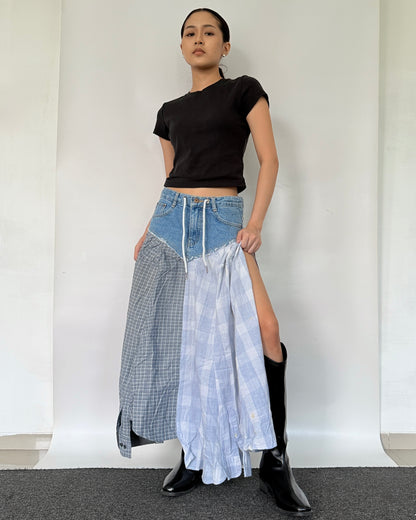 Flannel Maxi Skirt 088