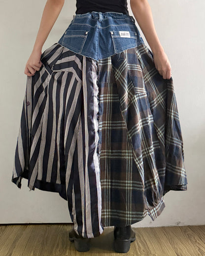 Flannel Maxi Skirt 055