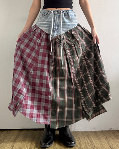 Flannel Maxi Skirt 054