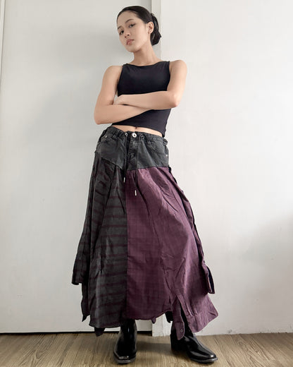 Flannel Maxi Skirt 053