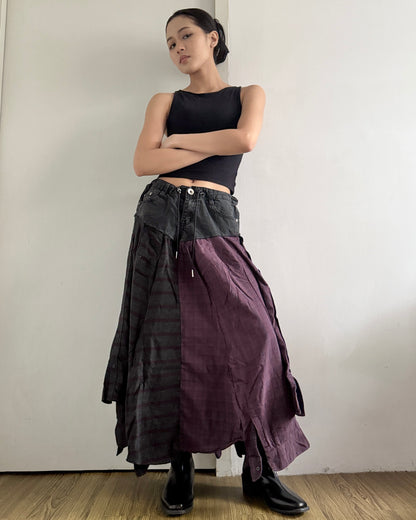 Flannel Maxi Skirt 053