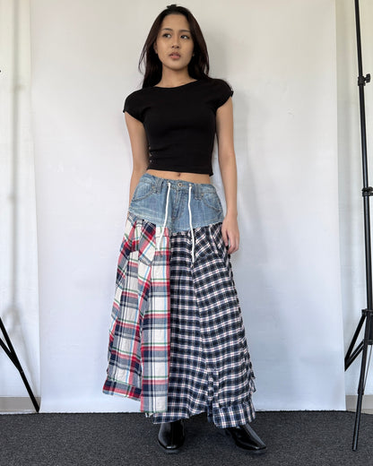 Flannel Maxi Skirt 095