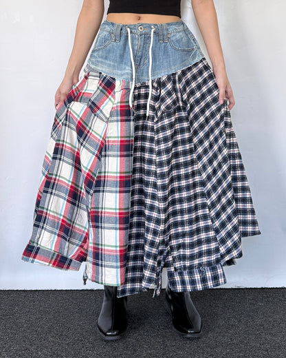 Flannel Maxi Skirt 095