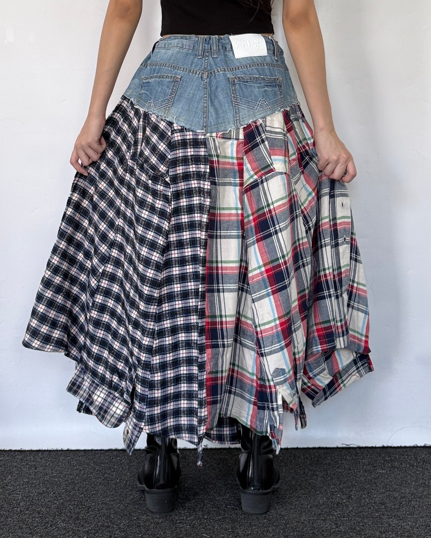 Flannel Maxi Skirt 095