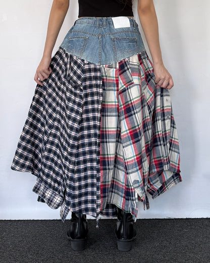 Flannel Maxi Skirt 095