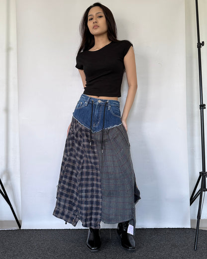 Flannel Maxi Skirt 094