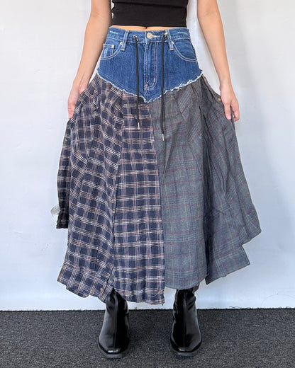 Flannel Maxi Skirt 094