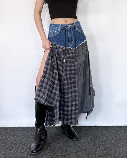 Flannel Maxi Skirt 094