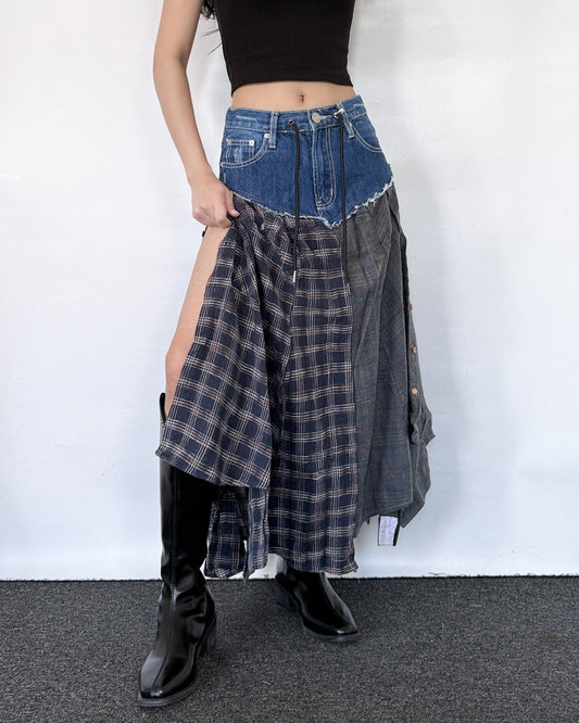 Flannel Maxi Skirt 094