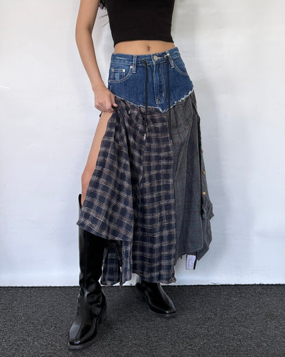 Flannel Maxi Skirt 094