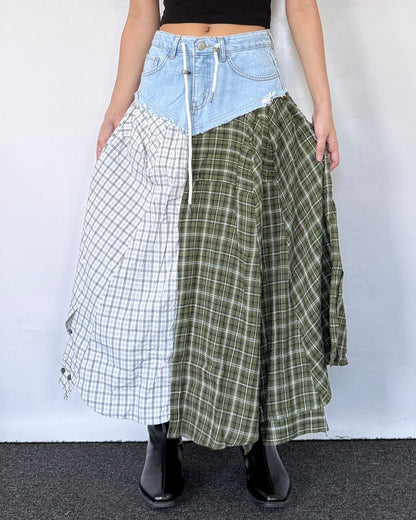 Flannel Maxi Skirt 093