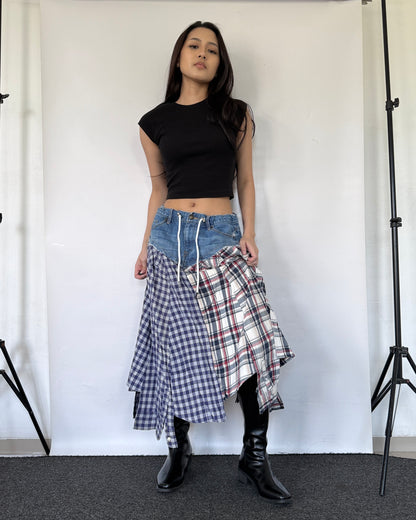 Flannel Maxi Skirt 092