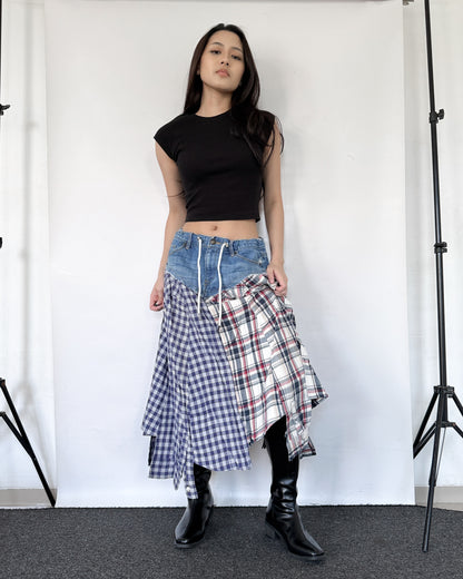 Flannel Maxi Skirt 092