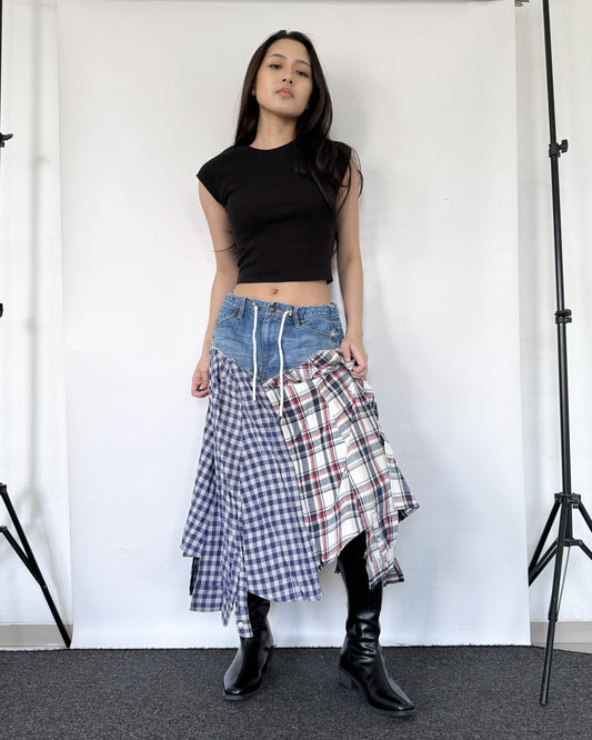 Flannel Maxi Skirt 092