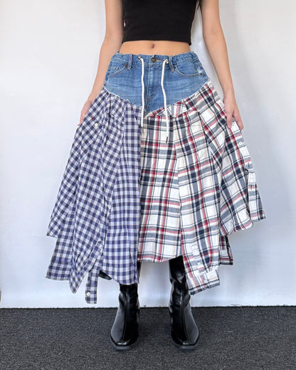 Flannel Maxi Skirt 092